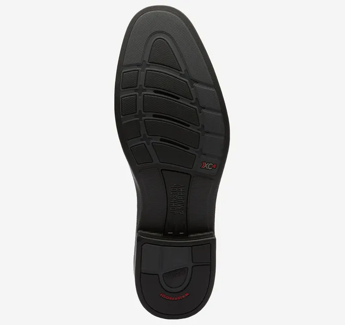 LaceUps Men Johnston and Murphy XC4 Maddox Cap Toe Black Waterproof Full Grain