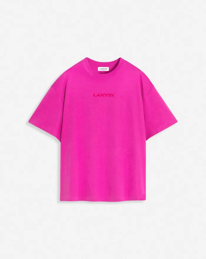 Lanvin Embroidered Tshirt Fuchsia Women Lanvin TShirts and Sweatshirts