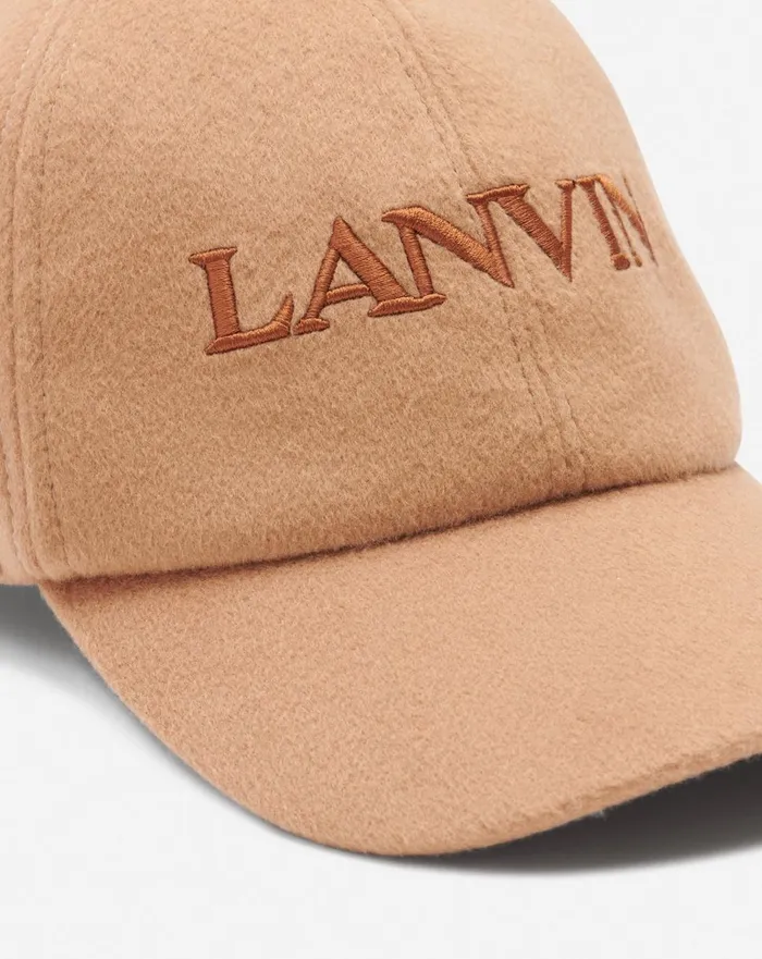 Lanvin Wool Cap Tan Women Lanvin Hats
