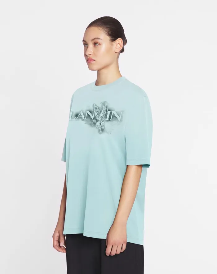 Lanvin X Future Classic Eagle Print Tshirt Lanvin Blue Women Lanvin TShirts and Sweatshirts Lanvin X Future Classic Eagle Print Tshirt Lanvin Blue Women Lanvin TShirts and Sweatshirts