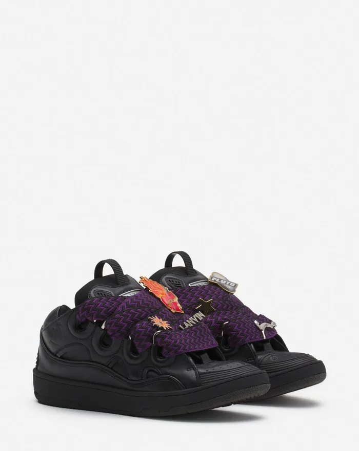 Lanvin X Future Curb 30 Leather Sneakers For Men Blackred Men Lanvin Curb Lanvin X Future Curb 30 Leather Sneakers For Men Blackred Men Lanvin Curb