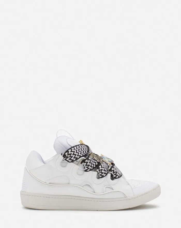Lanvin X Future Curb 30 Leather Sneakers For Women Whiteblack Women Lanvin Curb