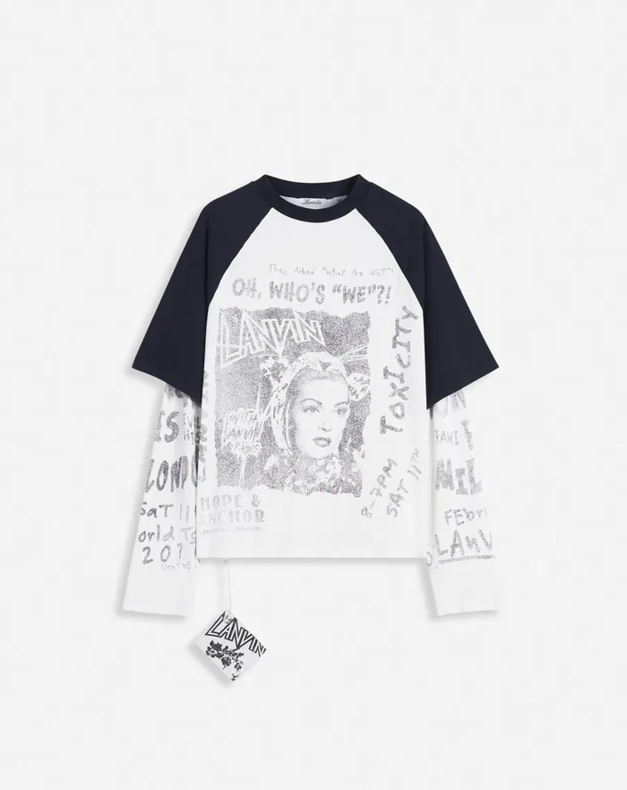Lanvin X Future Longsleeved Print Tshirt Black Women Lanvin TShirts and Sweatshirts