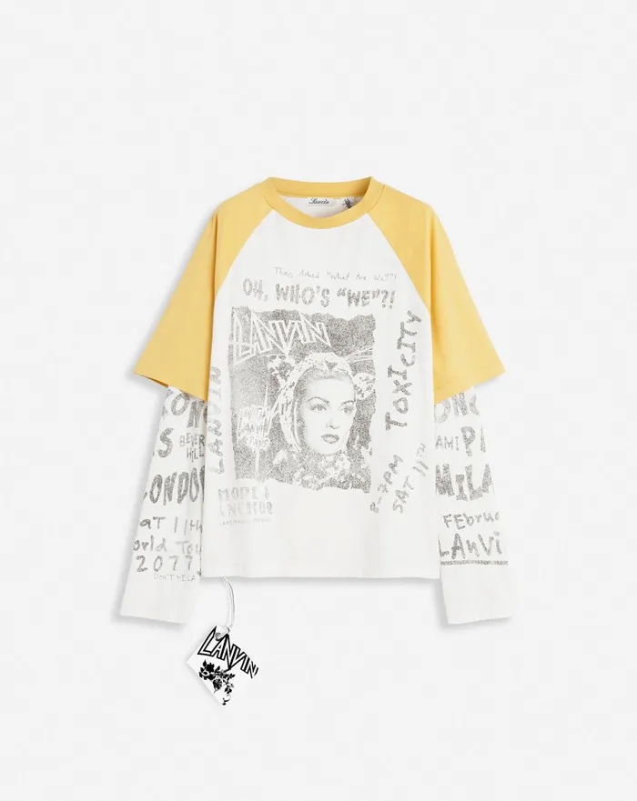 Lanvin X Future Longsleeved Print Tshirt Corn Women Lanvin TShirts and Sweatshirts