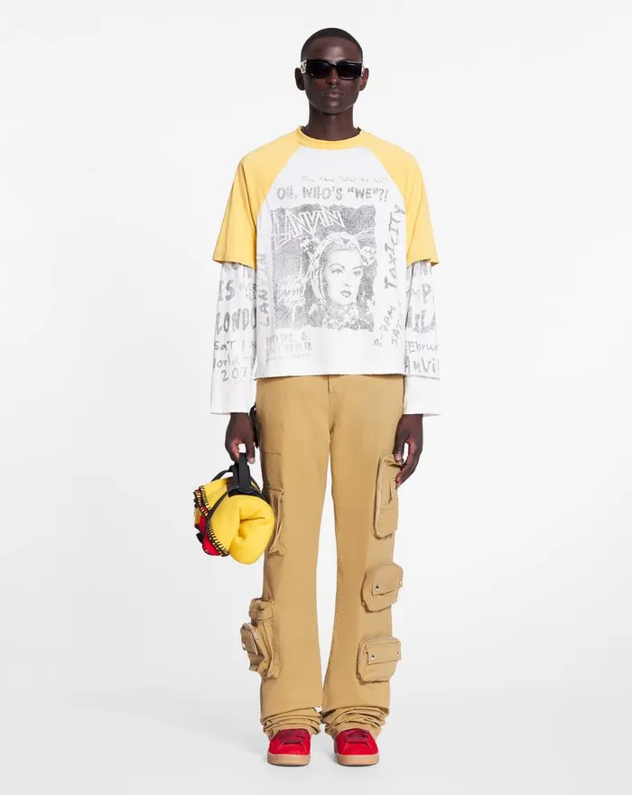 Lanvin X Future Longsleeved Print Tshirt Corn Women Lanvin TShirts and Sweatshirts