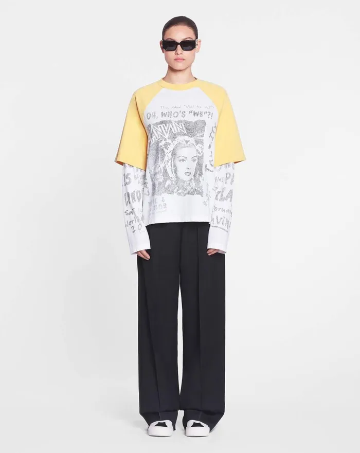 Lanvin X Future Longsleeved Print Tshirt Corn Women Lanvin TShirts and Sweatshirts
