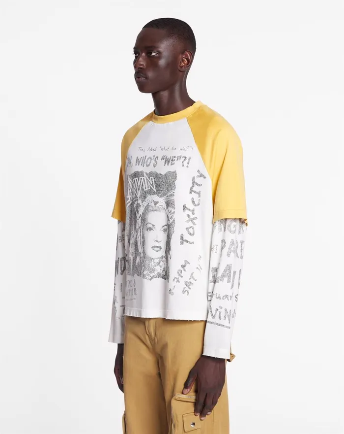 Lanvin X Future Longsleeved Print Tshirt Corn Women Lanvin TShirts and Sweatshirts