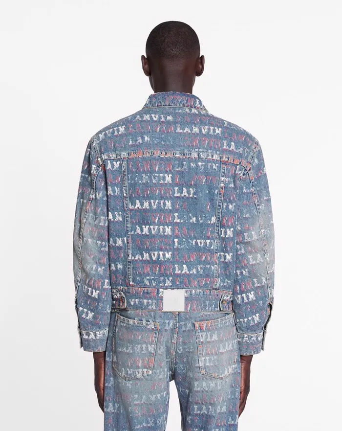 Lanvin X Future Unisex Asymmetrical Printed Jacket Light Blue Women Lanvin Coats and Jackets Lanvin X Future Unisex Asymmetrical Printed Jacket Light Blue Women Lanvin Coats and Jackets