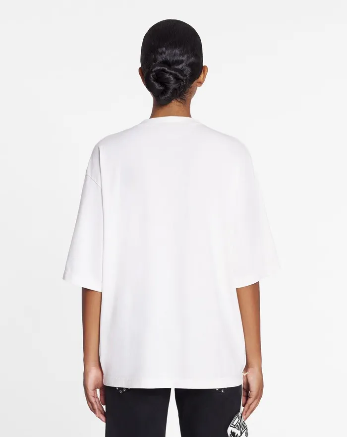 Lanvin X Future Unisex Eagle Print Loosefit Tshirt White Mustangblack Men Lanvin Tshirts and Polos Lanvin X Future Unisex Eagle Print Loosefit Tshirt White Mustangblack Men Lanvin Tshirts and Polos