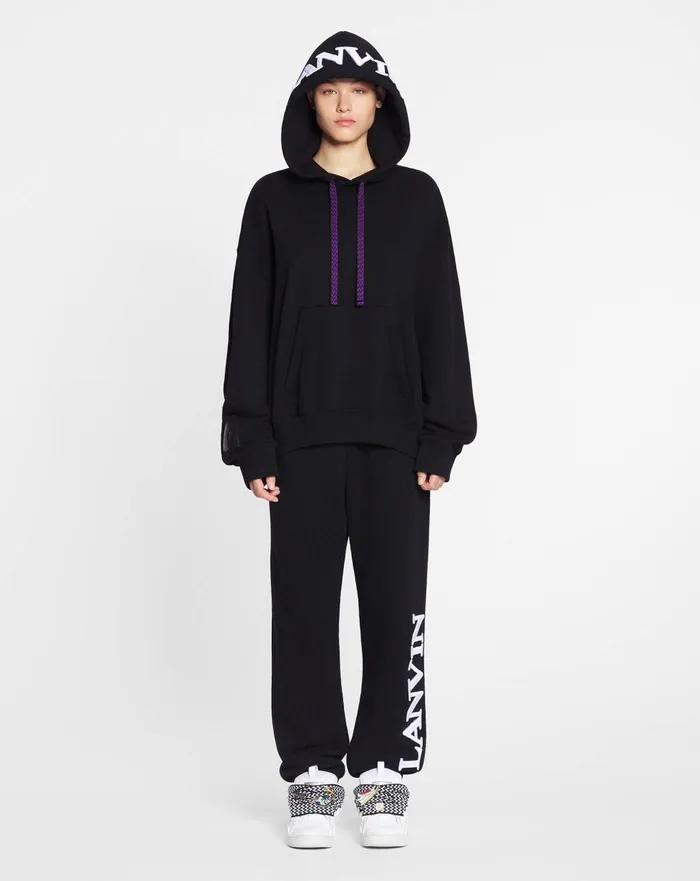 Lanvin X Future Unisex Logo Jogging Pants Black Women Lanvin Pants Lanvin X Future Unisex Logo Jogging Pants Black Women Lanvin Pants