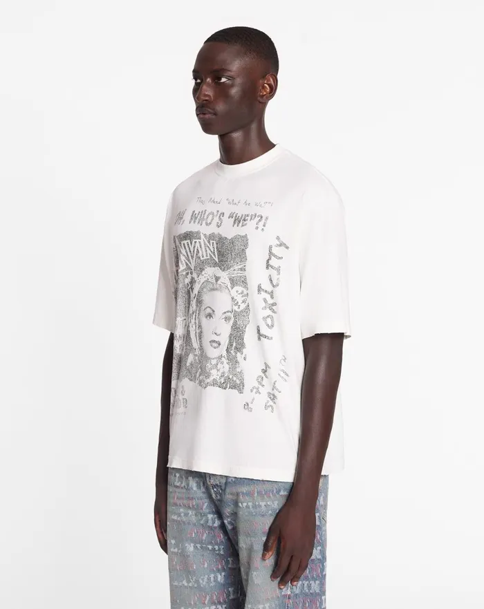 Lanvin X Future Unisex Loosefit Printed Tshirt White Mustang Men Lanvin Coats and Jackets Lanvin X Future Unisex Loosefit Printed Tshirt White Mustang Men Lanvin Coats and Jackets