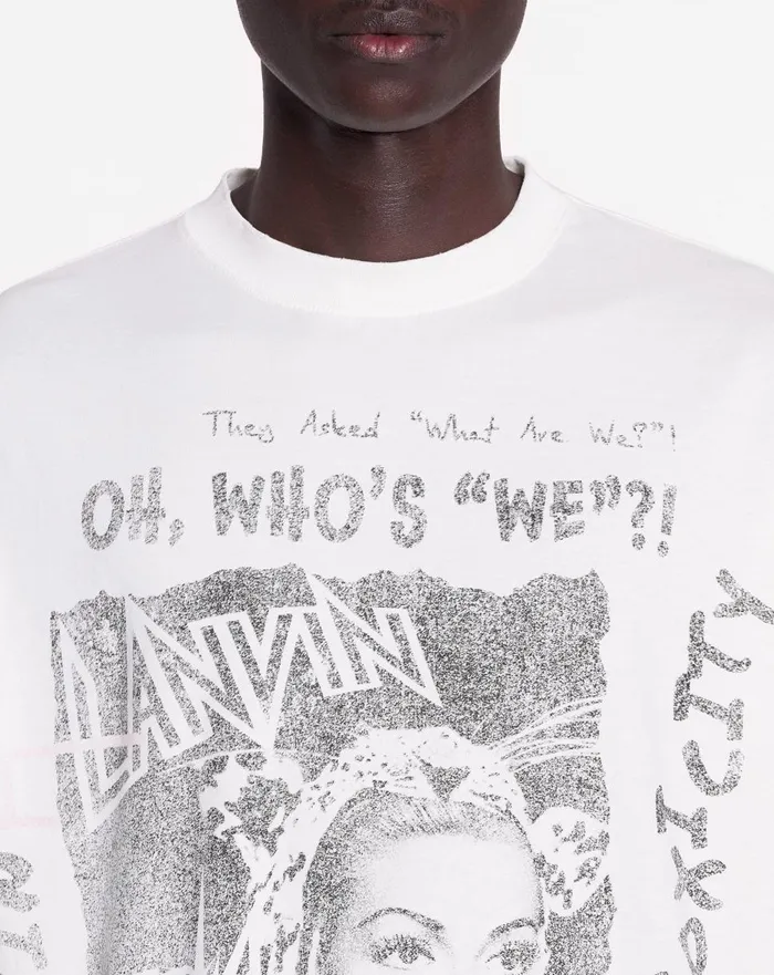 Lanvin X Future Unisex Loosefit Printed Tshirt White Mustang Men Lanvin Coats and Jackets Lanvin X Future Unisex Loosefit Printed Tshirt White Mustang Men Lanvin Coats and Jackets