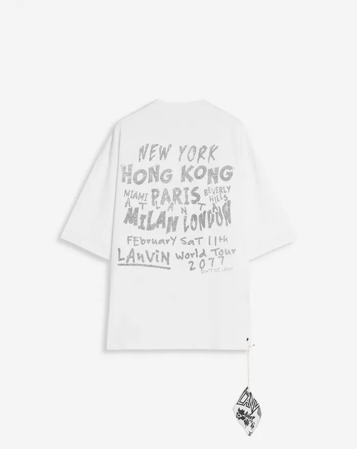 Lanvin X Future Unisex Loosefit Printed Tshirt White Mustang Men Lanvin Coats and Jackets Lanvin X Future Unisex Loosefit Printed Tshirt White Mustang Men Lanvin Coats and Jackets