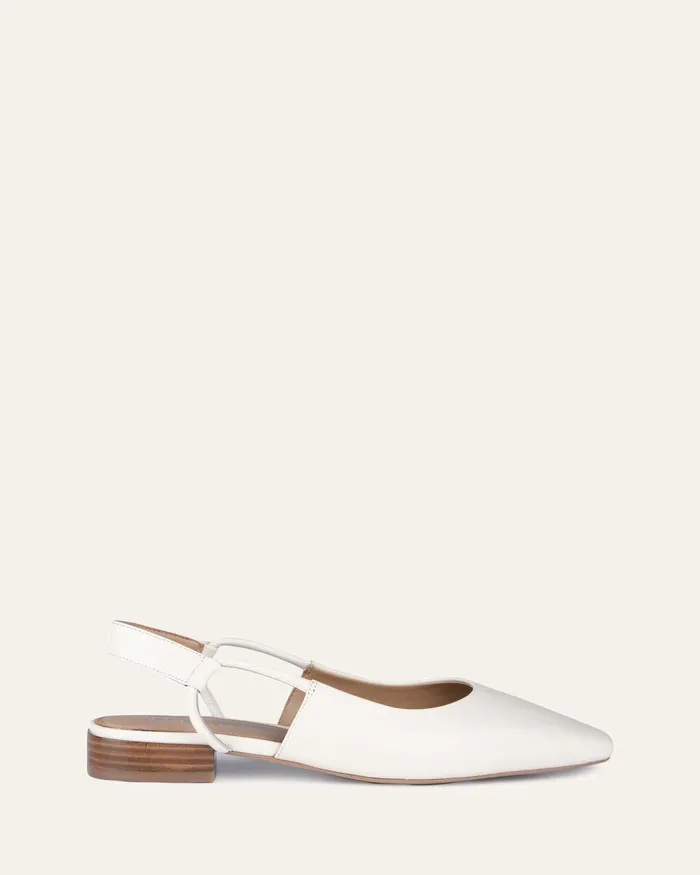 Larissa dress flats off white leather Women BALLET jomercer