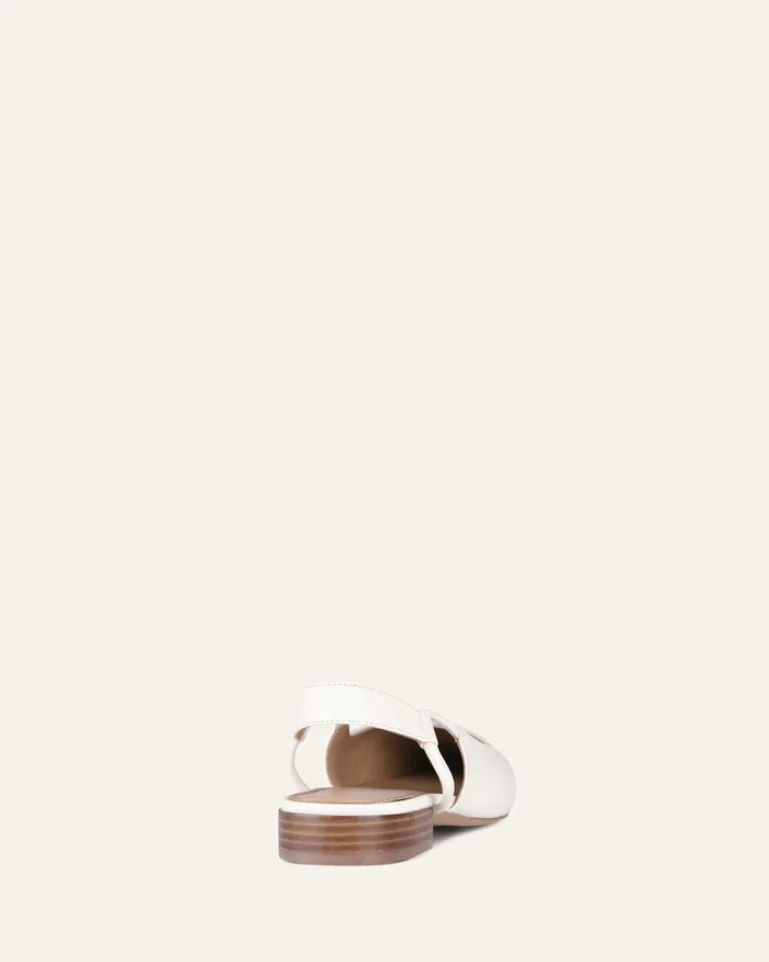 Larissa dress flats off white leather Women BALLET jomercer