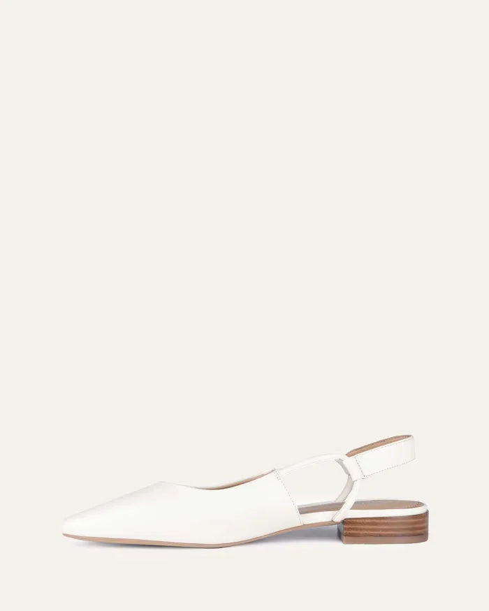 Larissa dress flats off white leather Women BALLET jomercer