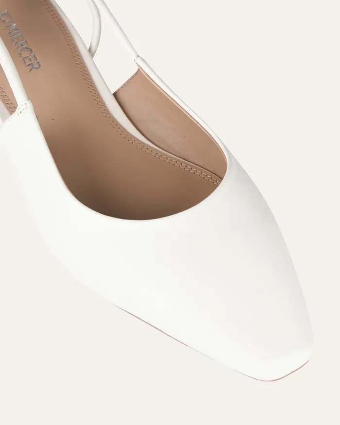 Larissa dress flats off white leather Women BALLET jomercer