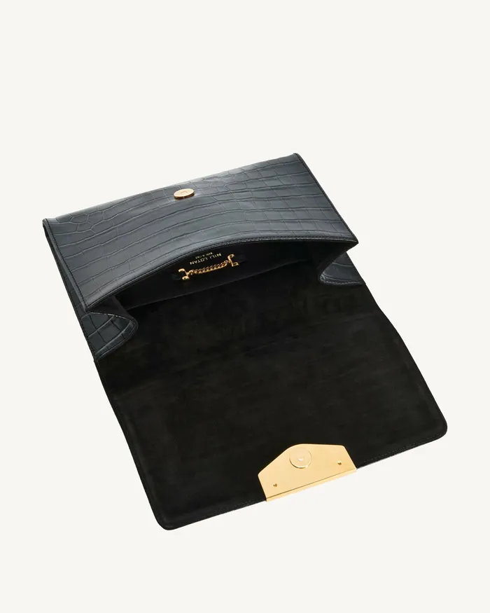 LE AGNES CLUTCH Black And Gold Handbags Nili Lotan Women