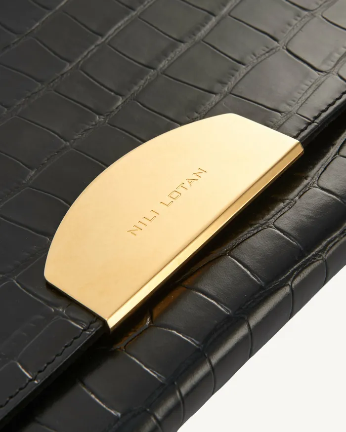 LE AGNES CLUTCH Black And Gold Handbags Nili Lotan Women