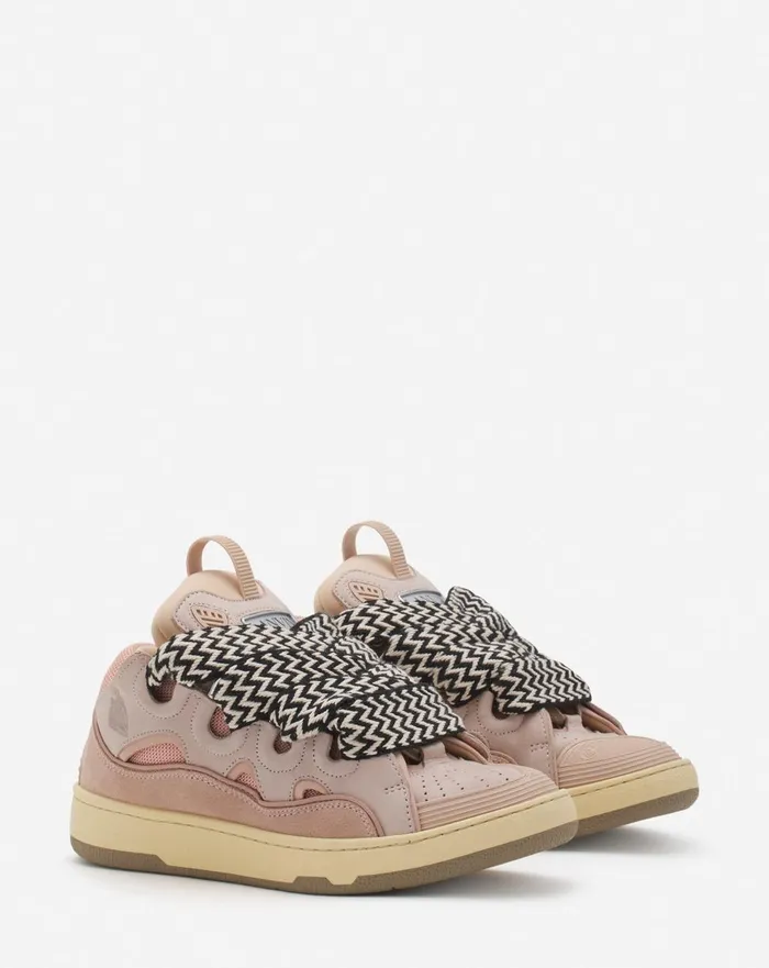 Leather Curb Sneakers Pink Women Lanvin Curb Leather Curb Sneakers Pink Women Lanvin Curb