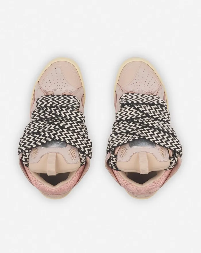 Leather Curb Sneakers Pink Women Lanvin Curb Leather Curb Sneakers Pink Women Lanvin Curb