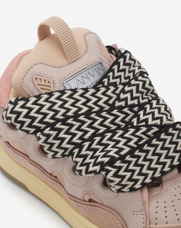 Leather Curb Sneakers Pink Women Lanvin Curb Leather Curb Sneakers Pink Women Lanvin Curb