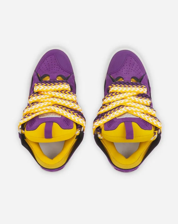 Leather Curb Sneakers Purpleyellow Women Lanvin Sneakers Leather Curb Sneakers Purpleyellow Women Lanvin Sneakers