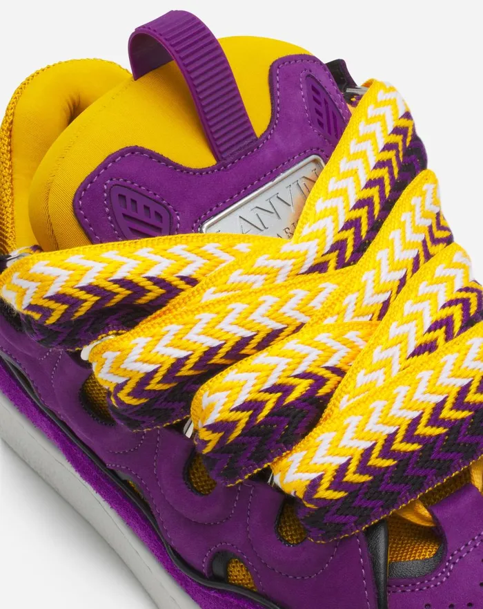 Leather Curb Sneakers Purpleyellow Women Lanvin Sneakers Leather Curb Sneakers Purpleyellow Women Lanvin Sneakers