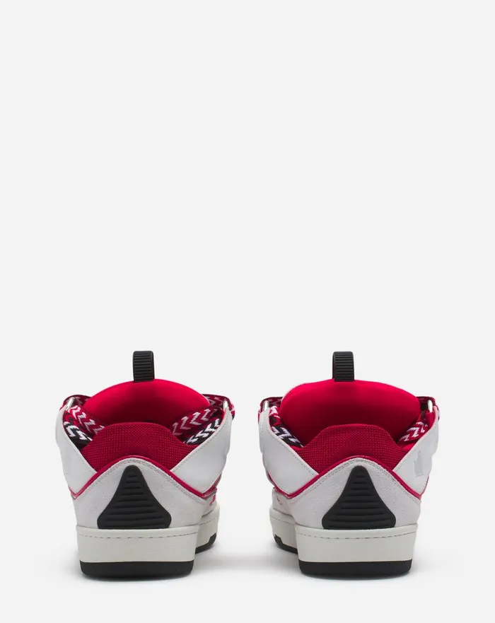 Leather Curb Sneakers Redwhite Women Lanvin Sneakers Leather Curb Sneakers Redwhite Women Lanvin Sneakers
