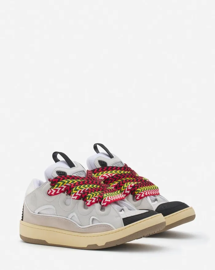 Leather Curb Sneakers White Women Lanvin Curb Leather Curb Sneakers White Women Lanvin Curb