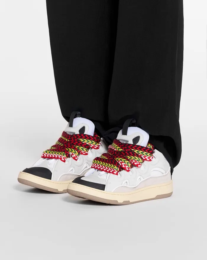 Leather Curb Sneakers White Women Lanvin Curb Leather Curb Sneakers White Women Lanvin Curb