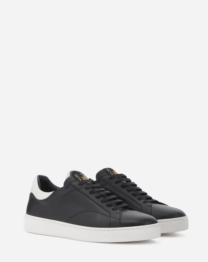 Leather Ddb0 Sneakers Blackwhite Men Lanvin Sneakers