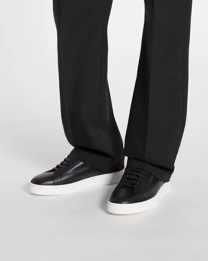 Leather Ddb0 Sneakers Blackwhite Men Lanvin Sneakers
