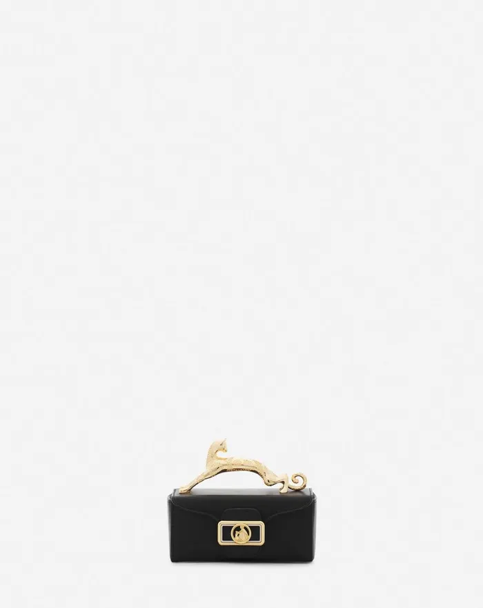 Leather Micro Pencil Cat Bag Black Women Lanvin Mini Bags and Clutches