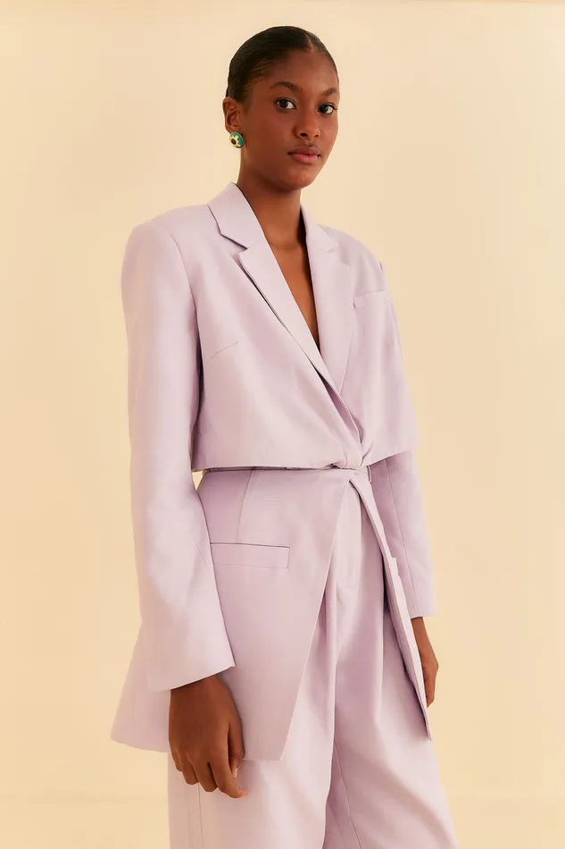 Lilac Cut Out Blazer Women Farm Rio Blazers
