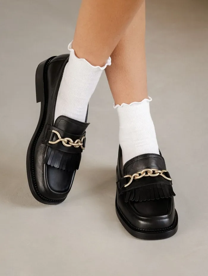 Lilo Passion Black Women Bobbies Loafers and Derbies