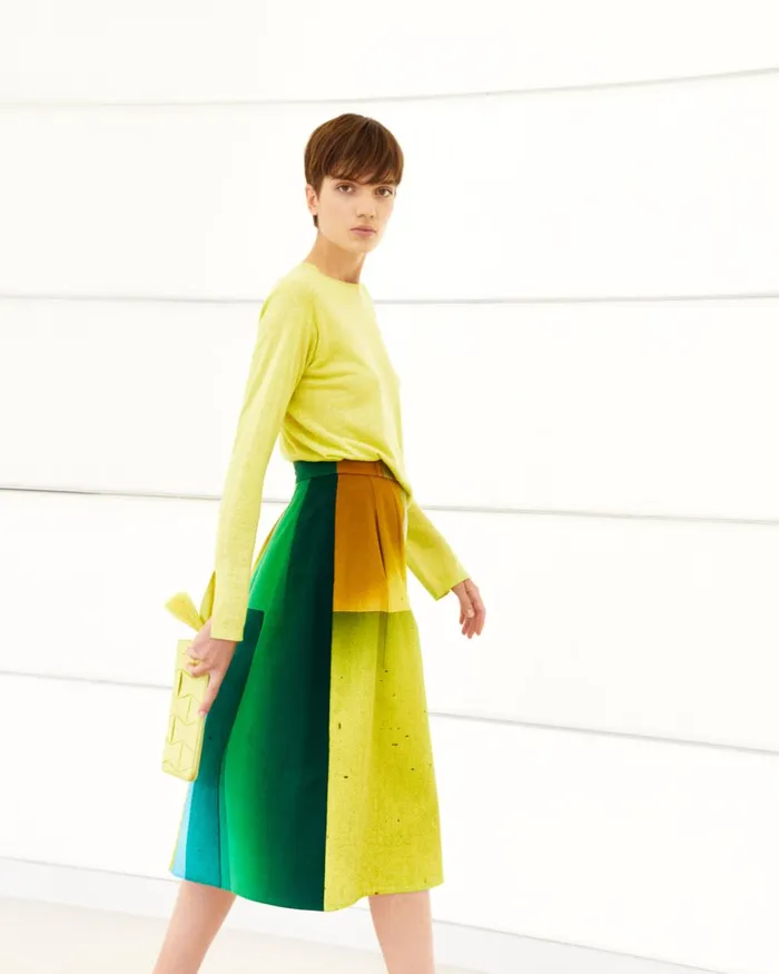 Linen Cashmere Silk Boxy Knit Pullover Mimosa Women Akris Cashmere