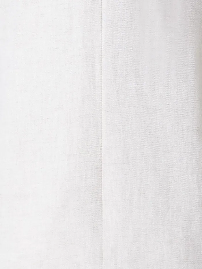 Linen Jacket With SemiSheer Organza Sleeves Greige Women Akris Jackets