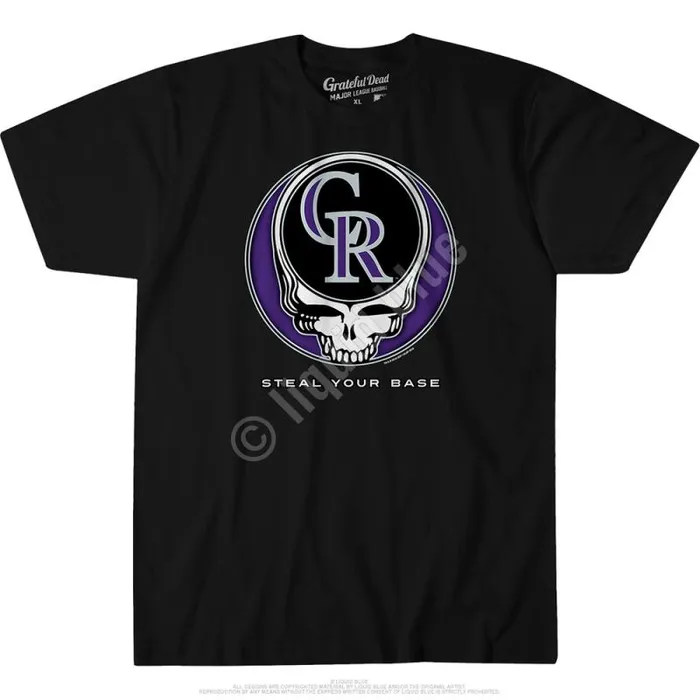 Liquid Blue Athletic TShirt Men Colorado Rockies Steal Your Base Black Athletic TShirt Liquid Blue Athletic TShirt Men Colorado Rockies Steal Your Base Black Athletic TShirt
