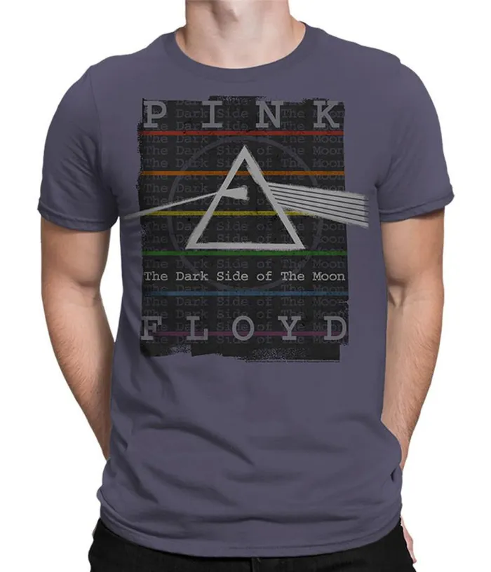 Liquid Blue Athletic TShirt Men Dark Side Stamp Grey Athletic TShirt