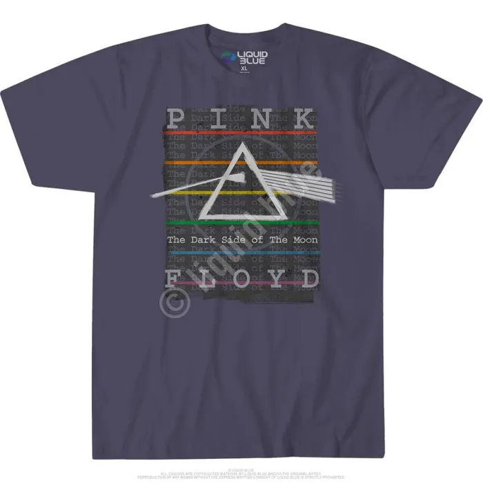 Liquid Blue Athletic TShirt Men Dark Side Stamp Grey Athletic TShirt