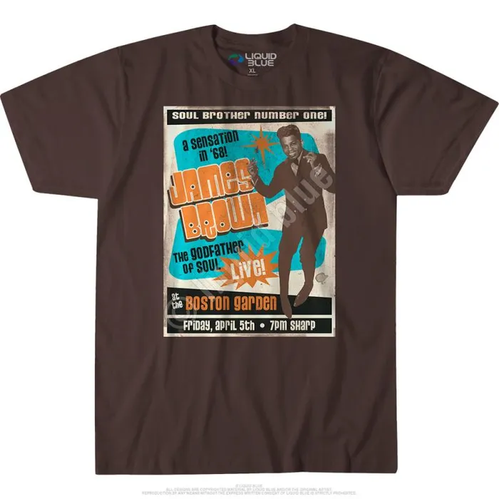 Liquid Blue Athletic TShirt Men Soul Brother No 1 Brown Athletic TShirt
