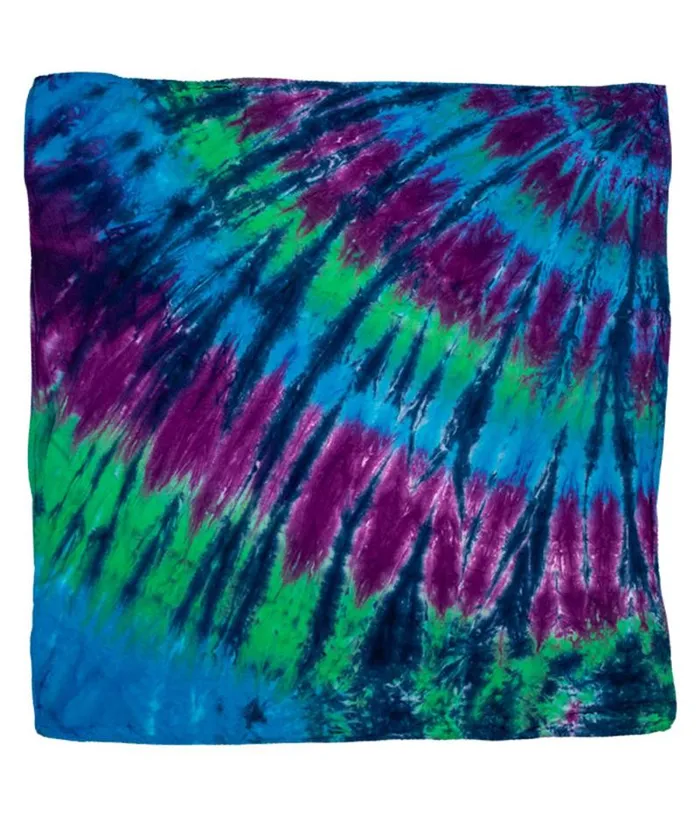 Liquid Blue Bandanas Accessories Cool Spiral Streak TieDye Bandana