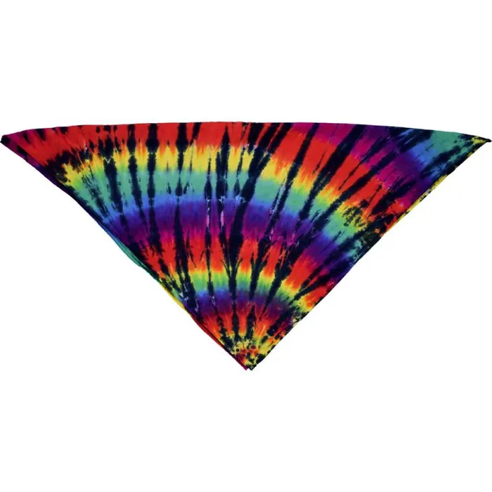 Liquid Blue Bandanas Accessories Rainbow Spiral Streak TieDye Bandana