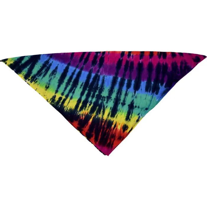 Liquid Blue Bandanas Accessories Rainbow Spiral Streak TieDye Bandana