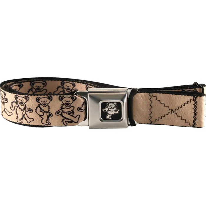 Liquid Blue Belts Accessories Dancing Bear Seatbelt Belt Tan