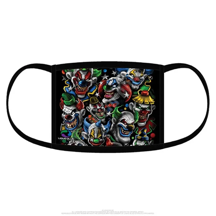 Liquid Blue Face Coverings Accessories Colored Clowns Face Covering