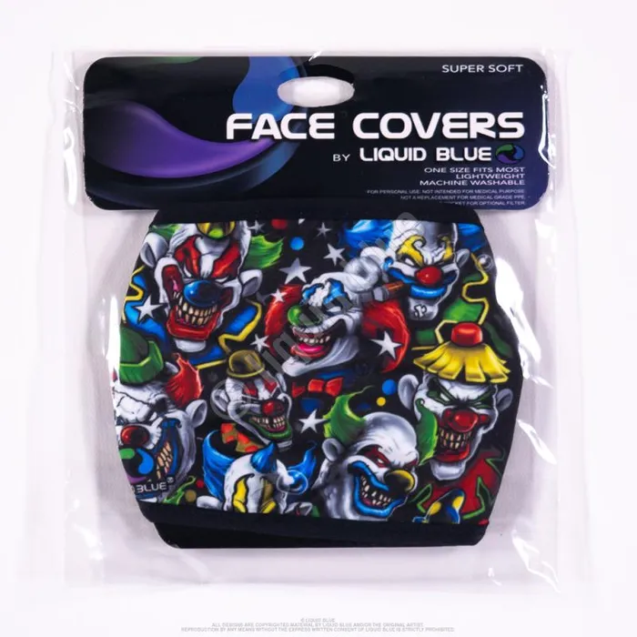 Liquid Blue Face Coverings Accessories Colored Clowns Face Covering