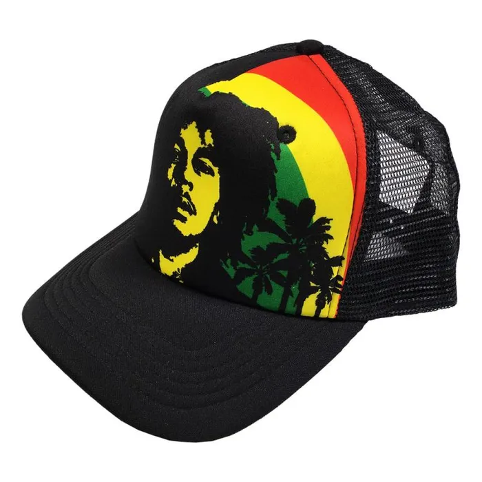 Liquid Blue Hats Accessories Bob Marley Rise Up Trucker Hat