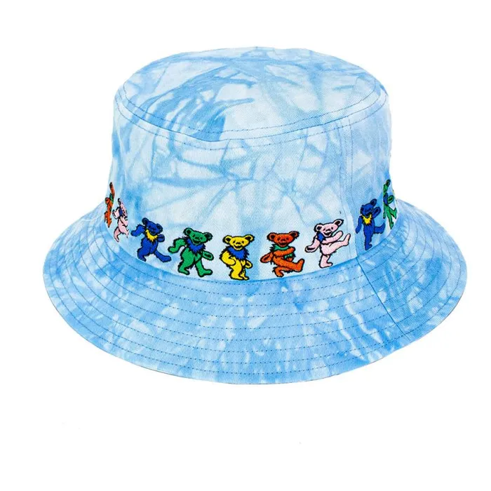 Liquid Blue Hats Accessories Dancin Bear TieDye Blue Bucket Hat